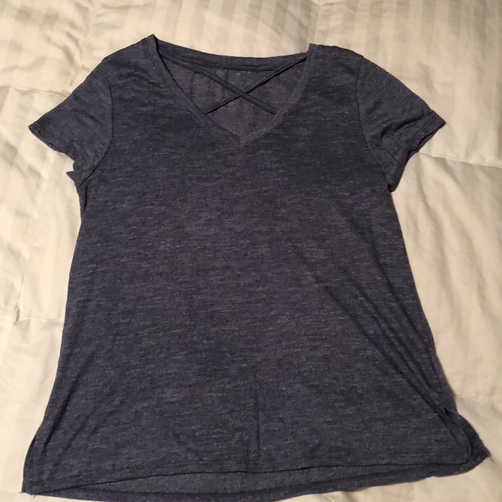 Soft Heathered Blue workout tee